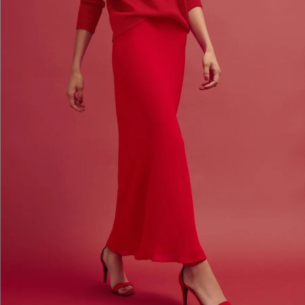 Reformation Layla Skirt Poinsetta Size 4